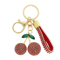 JEWELED CHERRY WRISTLET KEYCHAIN